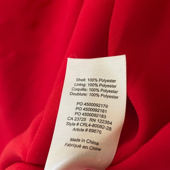 Red off-shoulder or on-shoulder mid-length dress with POCKETS! - Picture 7 of 7